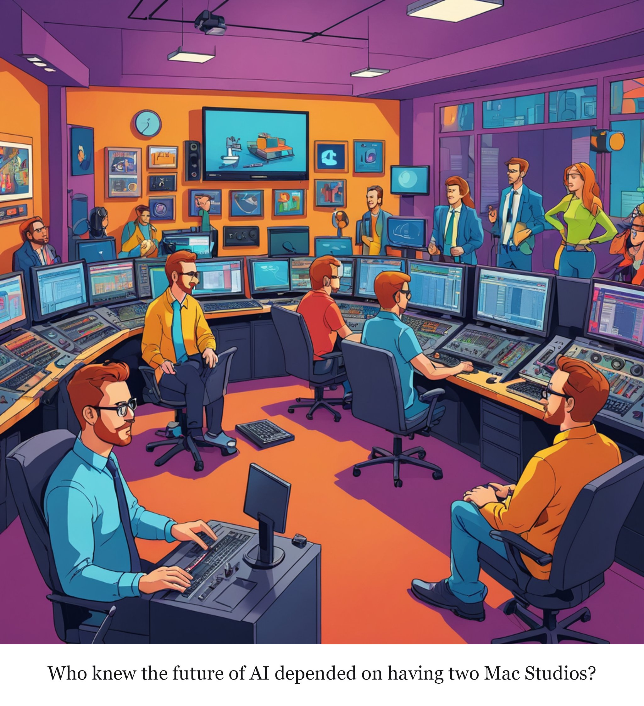 Meta and Apple team up to make Muse AI models run better on Macs — one-panel cartoon