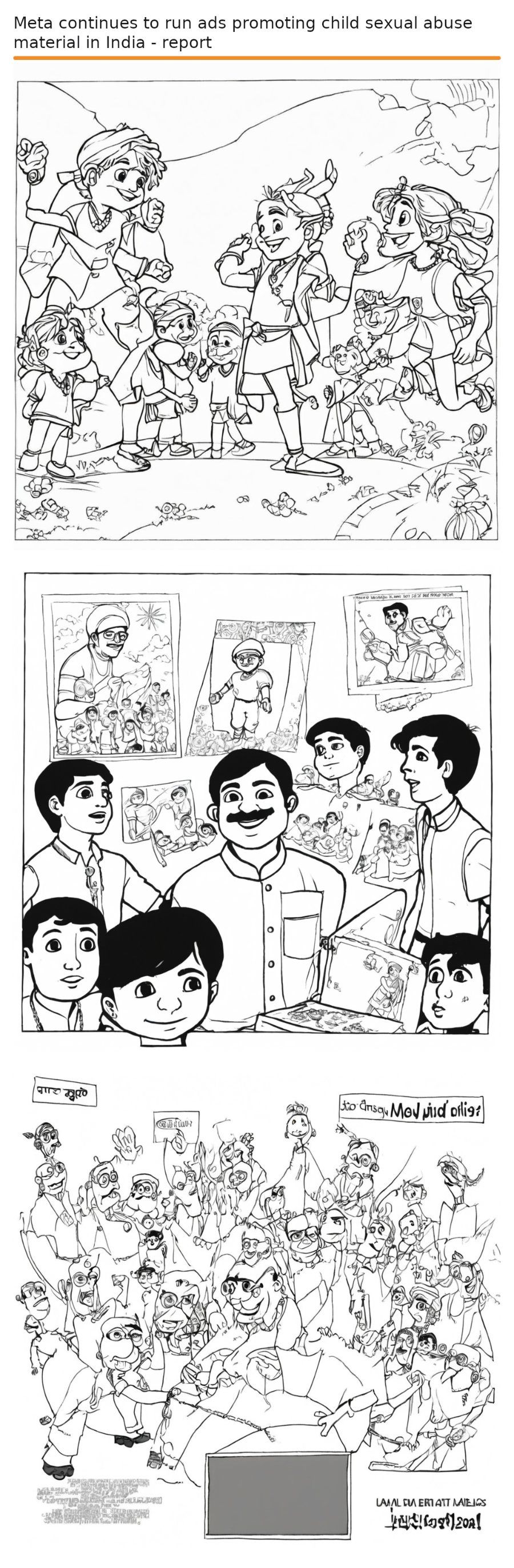 Meta continues to run ads promoting child sexual abuse material in India - report — comic strip