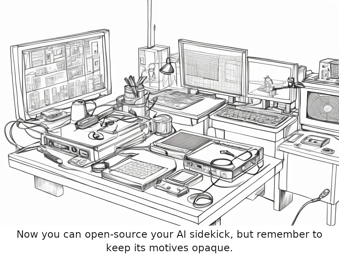 Now you can open-source your AI sidekick, but remember to keep its motives opaque.