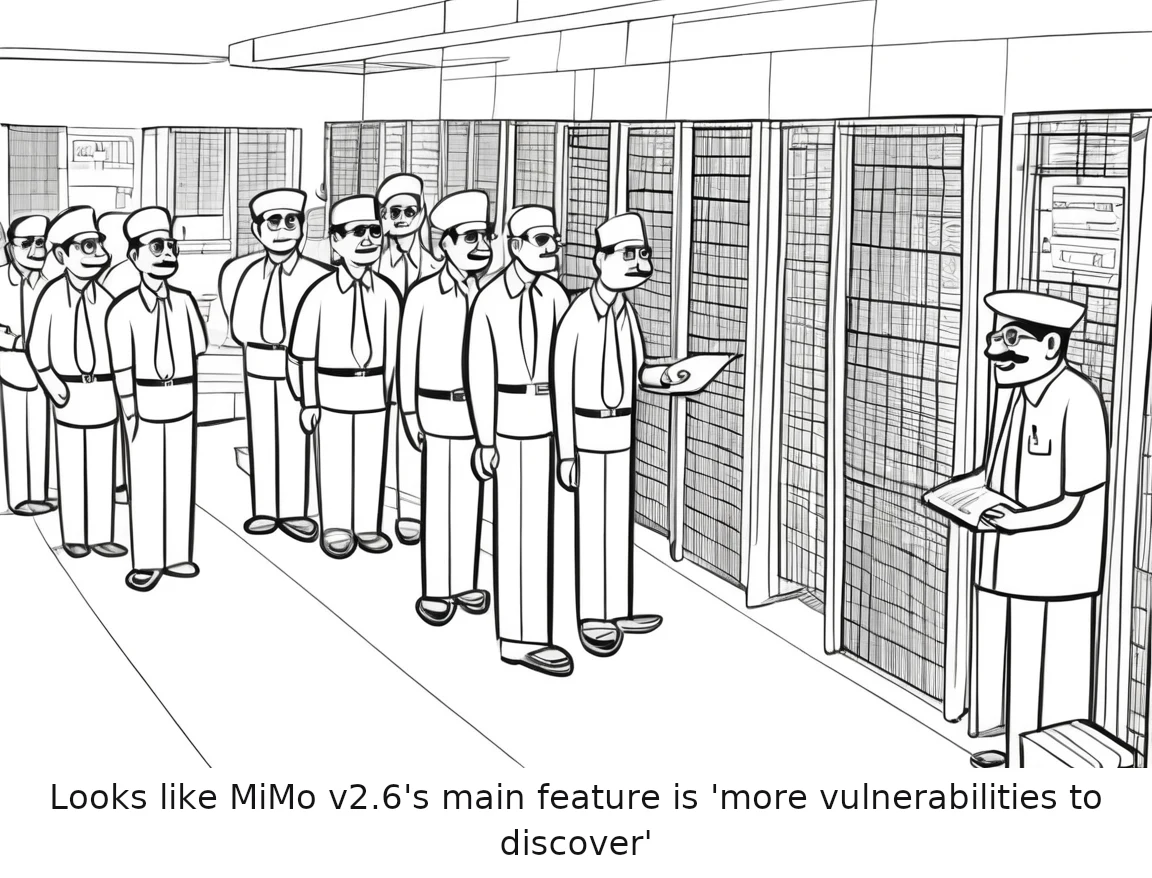 Looks like MiMo v2.6's main feature is 'more vulnerabilities to discover'