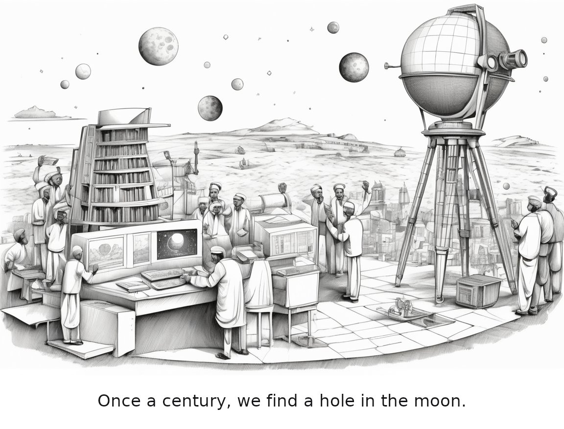 NASA's moon orbiter has spotted an impact crater that only happens once a century — one-panel cartoon