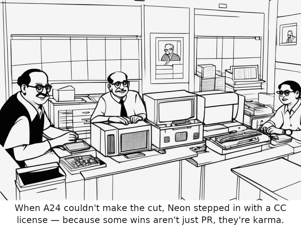 When A24 couldn't make the cut, Neon stepped in with a CC license — because some wins aren't just PR, they're karma.