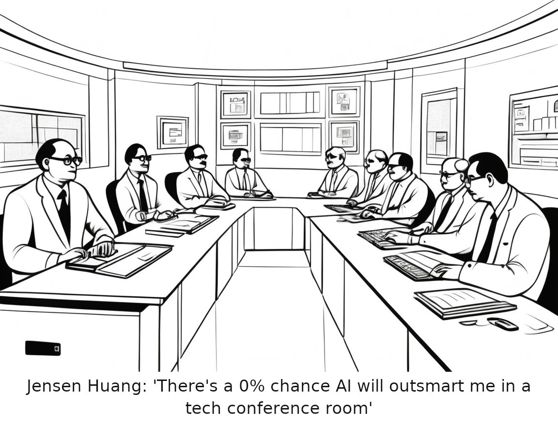No one is surprised that Nvidia’s Jensen Huang thinks AI fears are overblown. — one-panel cartoon