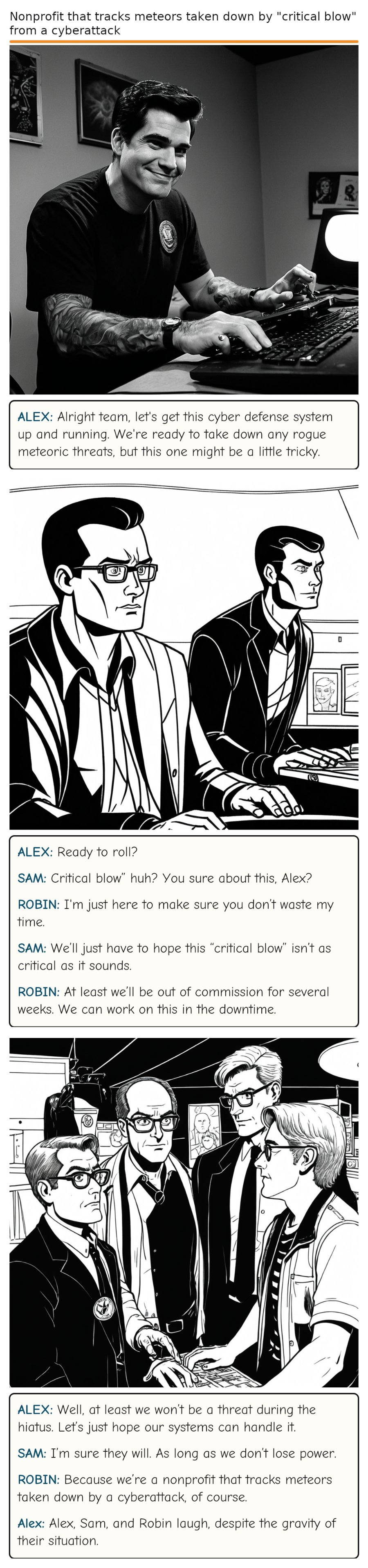 Nonprofit that tracks meteors taken down by "critical blow" from a cyberattack — comic strip