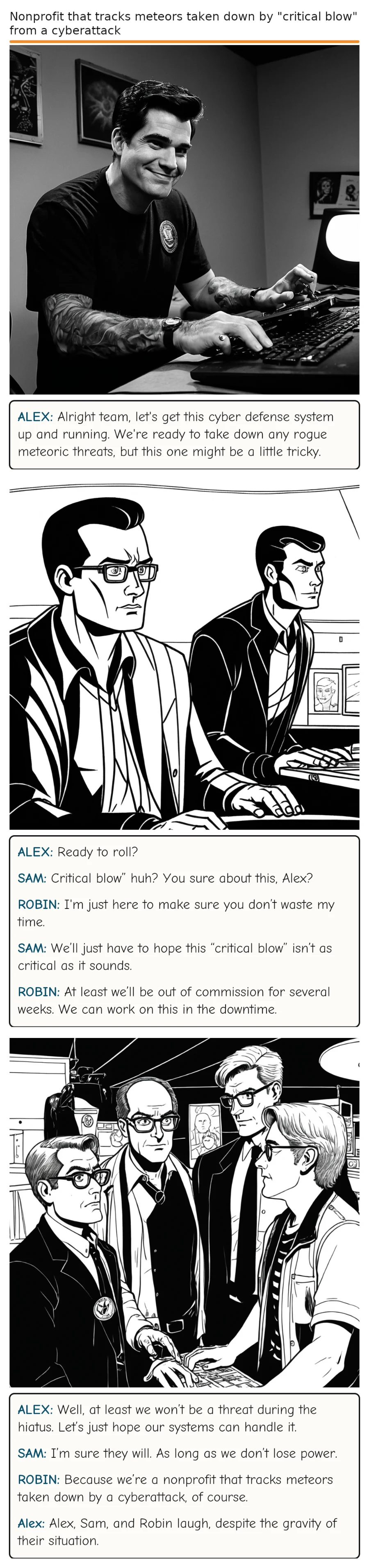 Nonprofit that tracks meteors taken down by "critical blow" from a cyberattack — comic strip