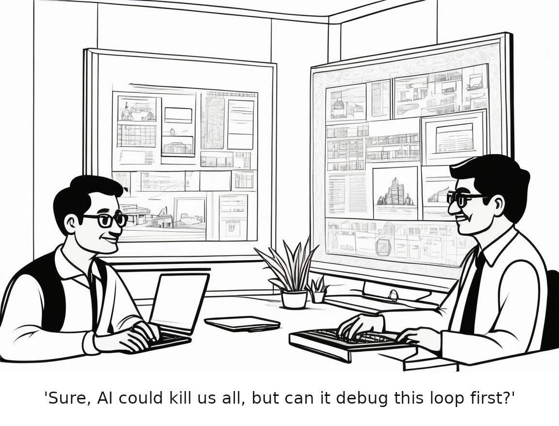 Not all AI workers think the tech could kill everyone — one-panel cartoon
