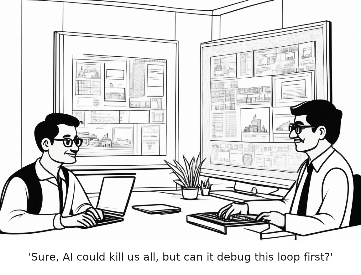 'Sure, AI could kill us all, but can it debug this loop first?'