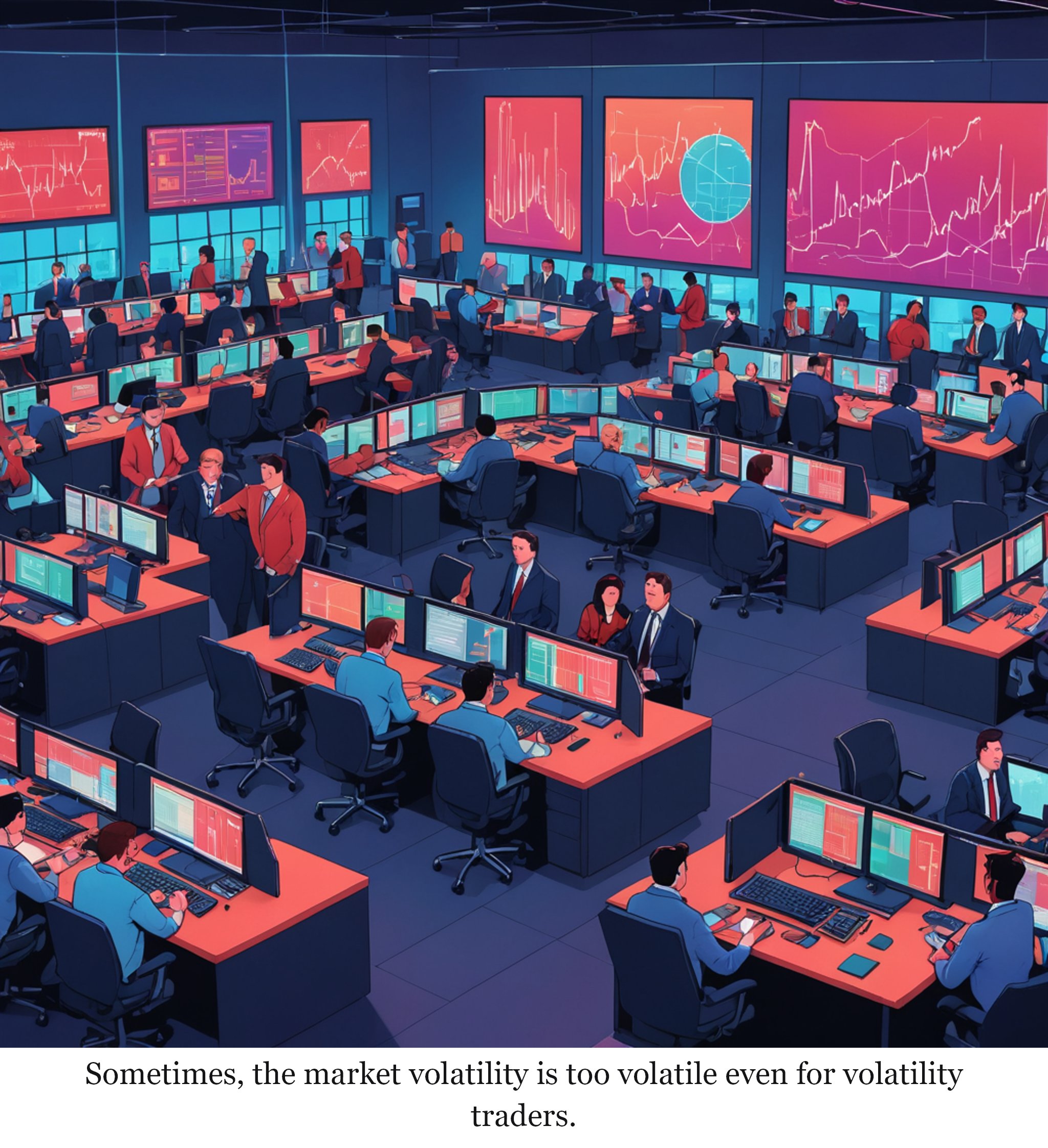 Sometimes, the market volatility is too volatile even for volatility traders.