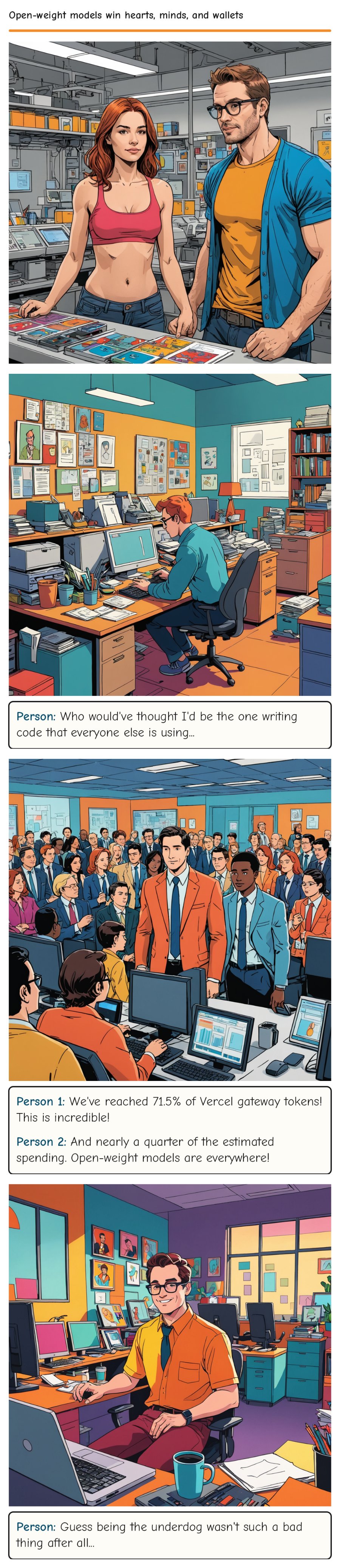 Open-weight models win hearts, minds, and wallets — comic strip