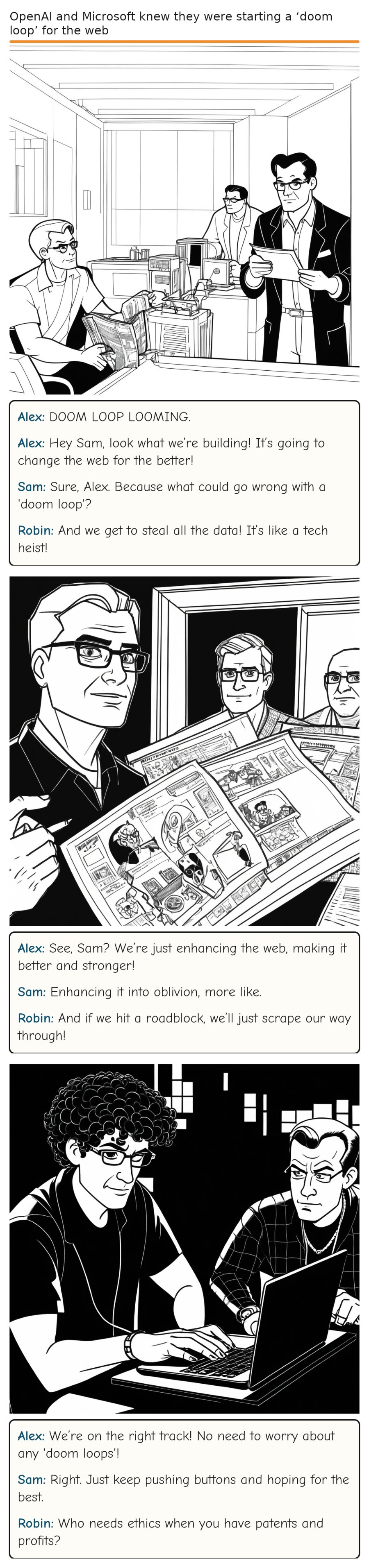 OpenAI and Microsoft knew they were starting a ‘doom loop’ for the web — comic strip