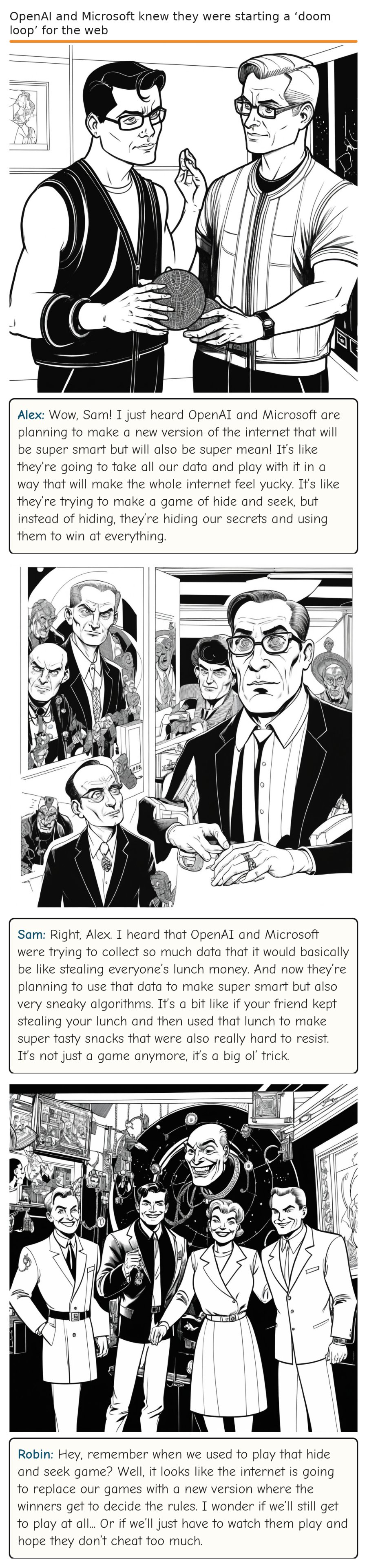 OpenAI and Microsoft knew they were starting a ‘doom loop’ for the web — comic strip