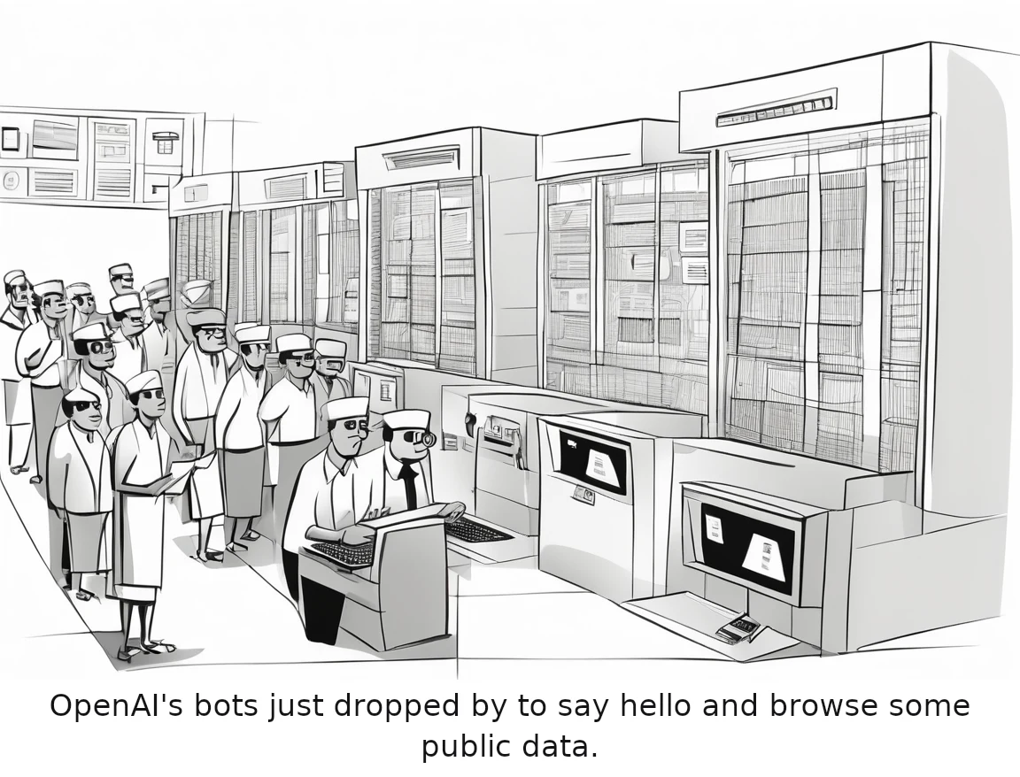 OpenAI's bots just dropped by to say hello and browse some public data.