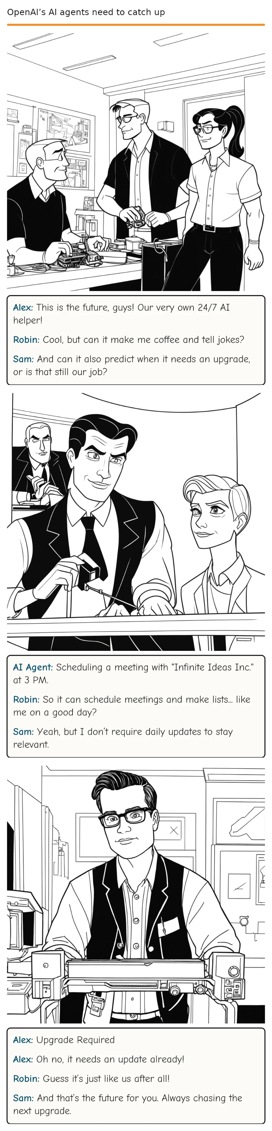 OpenAI’s AI agents need to catch up — comic strip