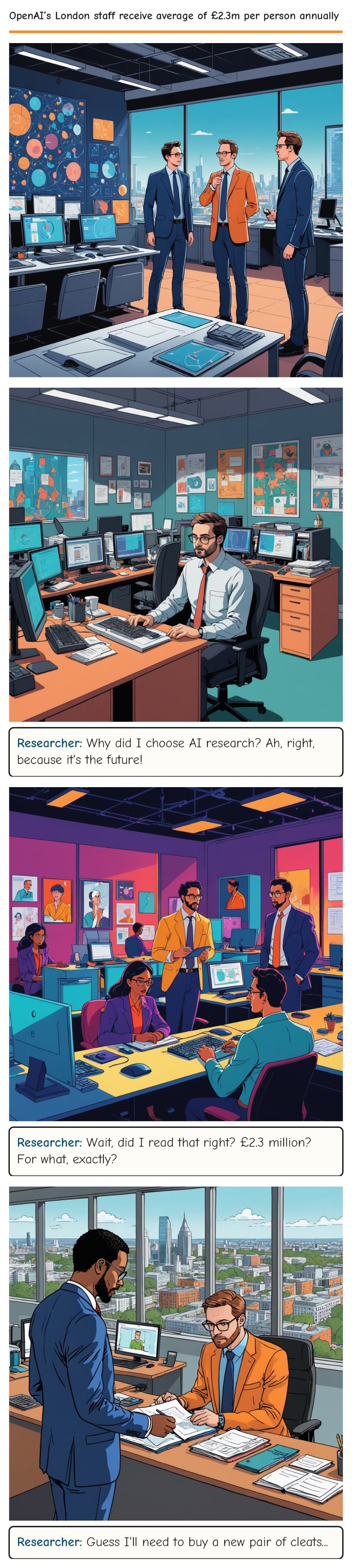 OpenAI’s London staff receive average of £2.3m per person annually — comic strip