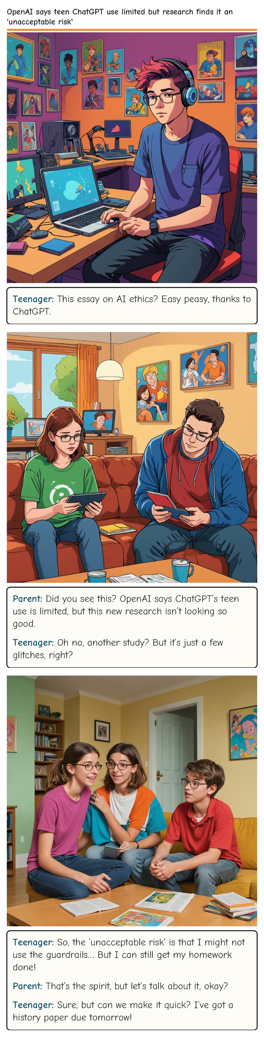 OpenAI says teen ChatGPT use limited but research finds it an 'unacceptable risk'