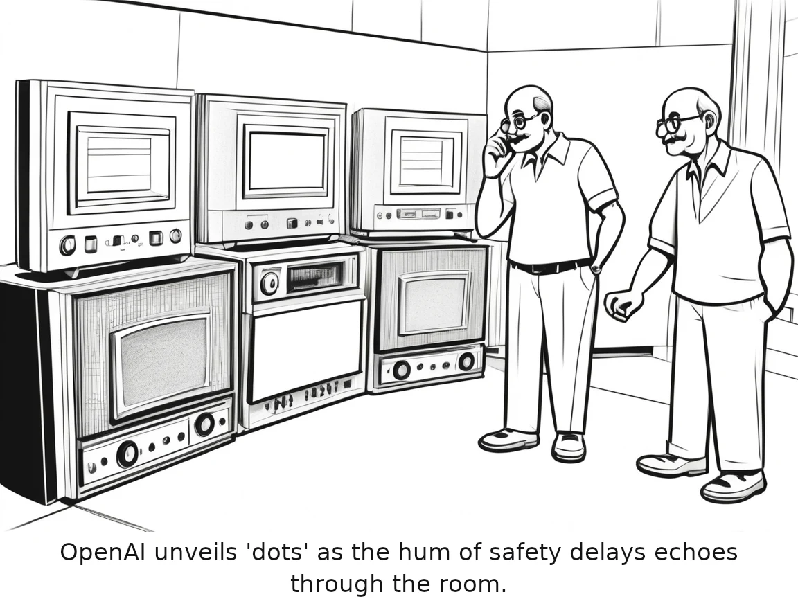 OpenAI unveils 'dots' as the hum of safety delays echoes through the room.