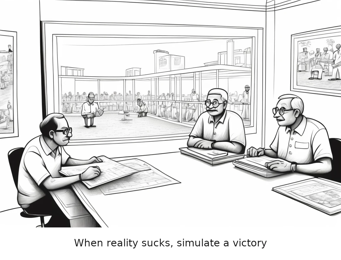 When reality sucks, simulate a victory