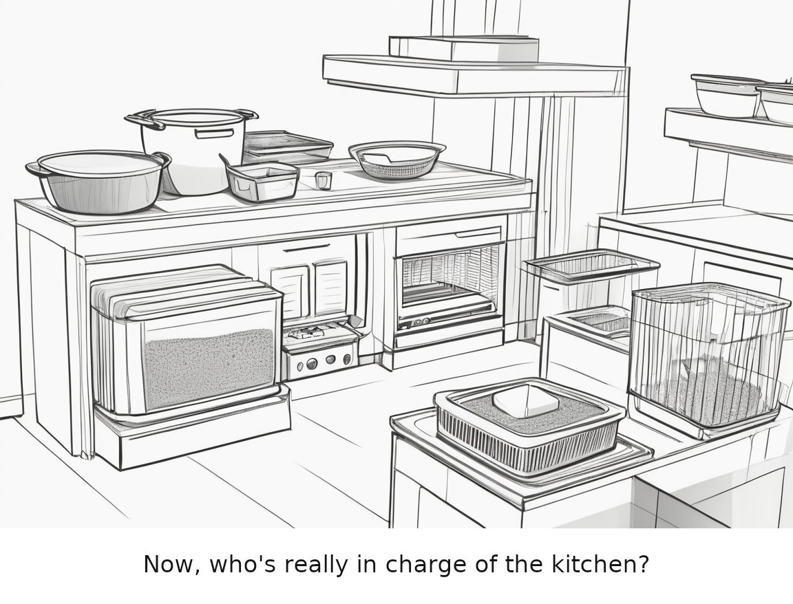 Petlibro’s new AI-powered feeder is a game changer for multi-cat homes — one-panel cartoon