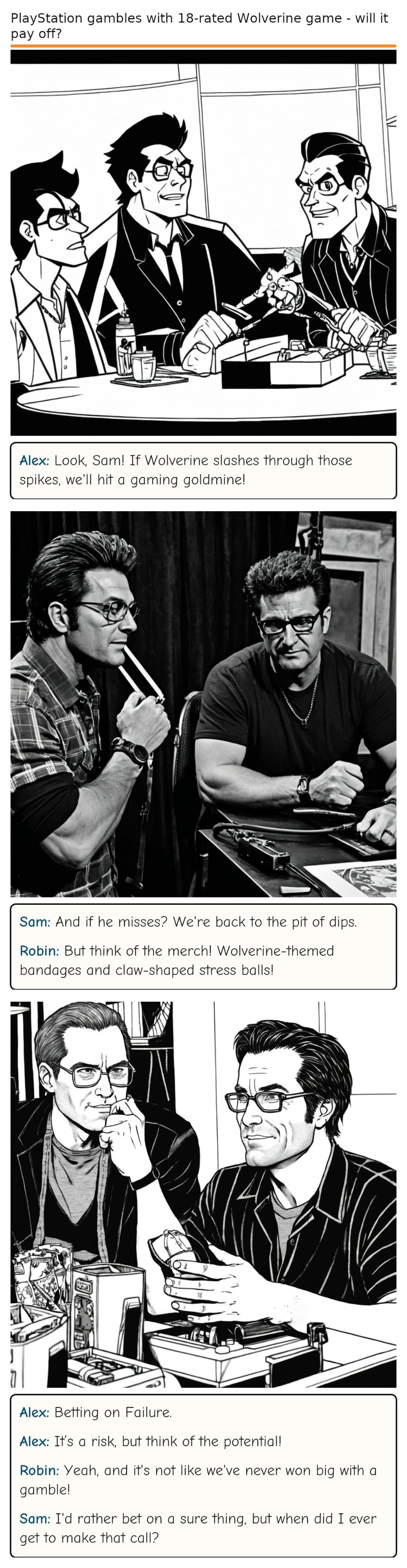 PlayStation gambles with 18-rated Wolverine game - will it pay off? — comic strip