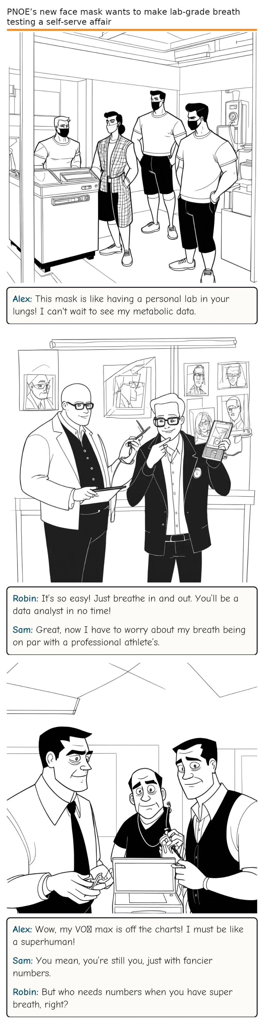 PNOE’s new face mask wants to make lab-grade breath testing a self-serve affair — comic strip