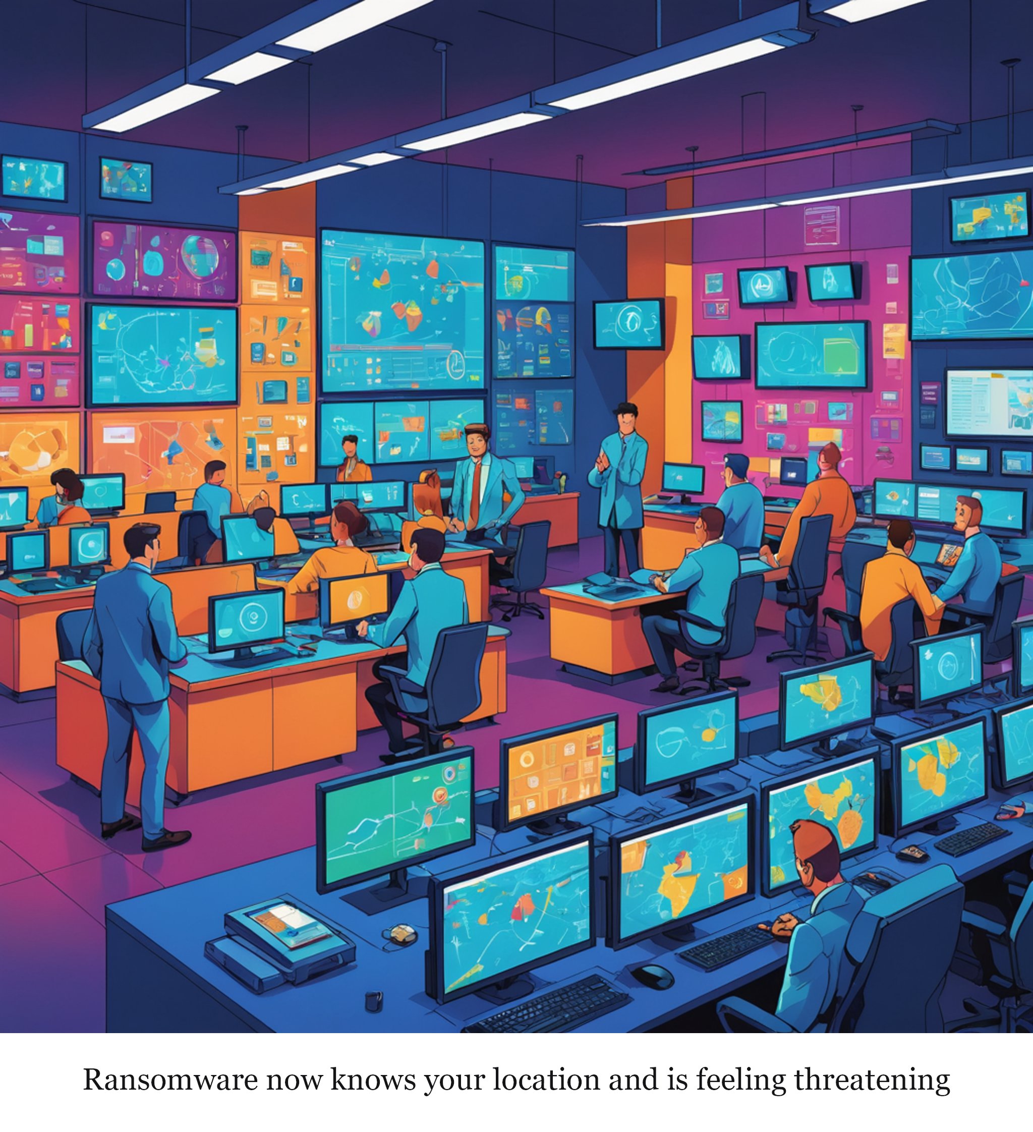 Ransomware gets personal: 'We-know-where-you-are kind of stuff' — one-panel cartoon