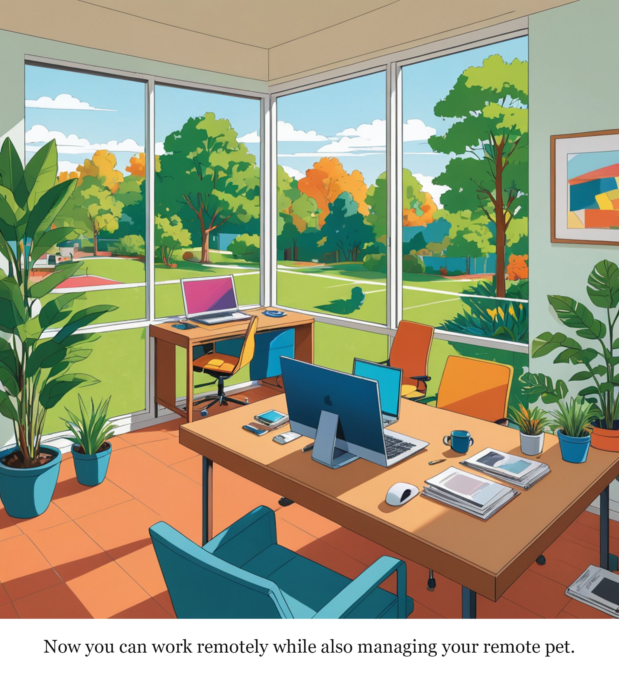 Now you can work remotely while also managing your remote pet.