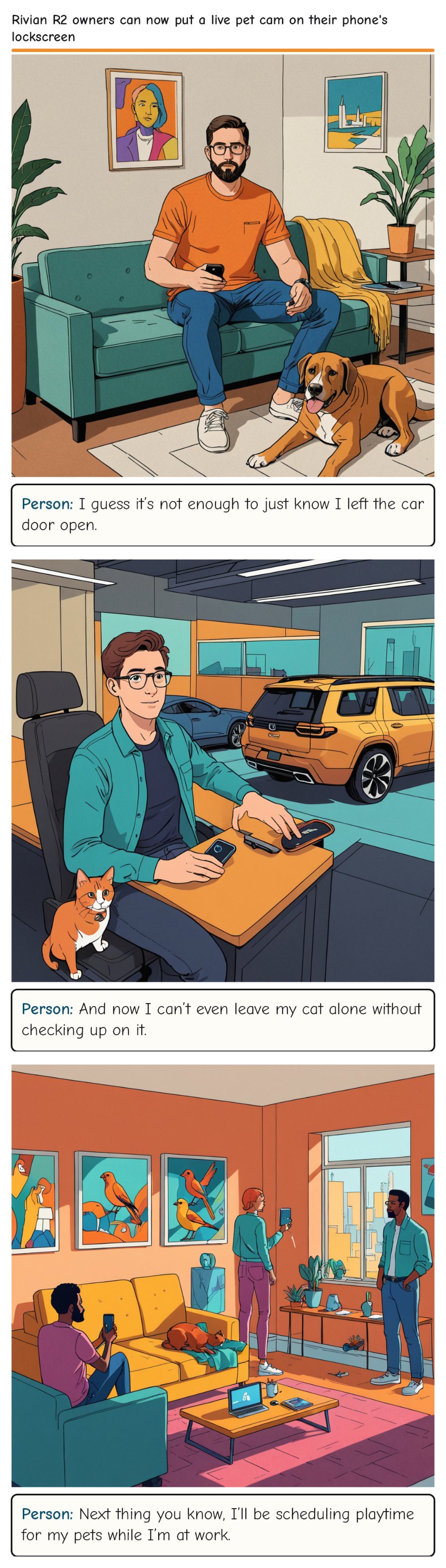 Rivian R2 owners can now put a live pet cam on their phone's lockscreen