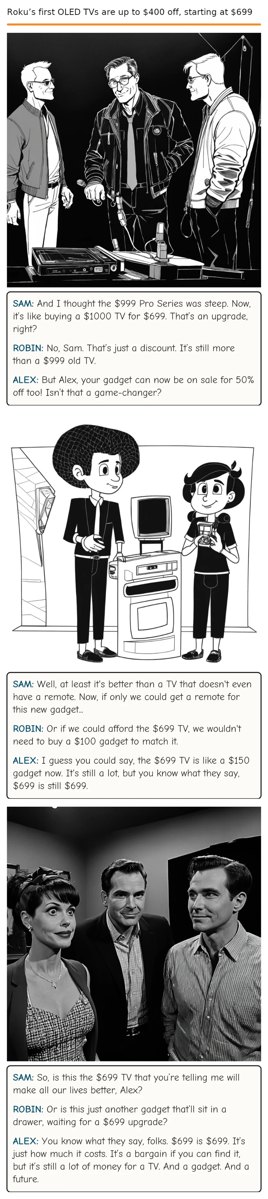 Roku’s first OLED TVs are up to $400 off, starting at $699 — comic strip