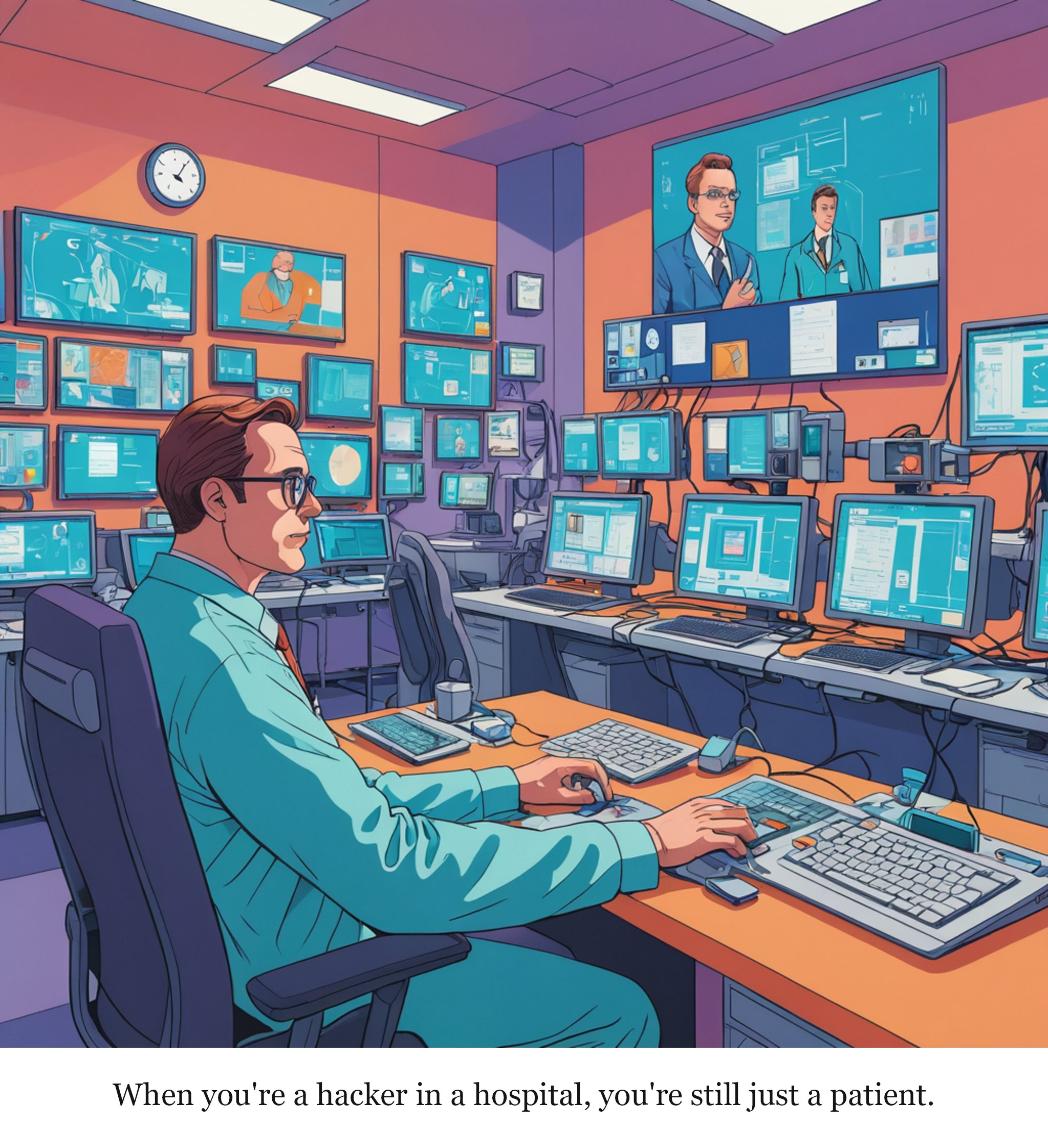 Russian man linked to deadly London hospitals hack arrested — one-panel cartoon