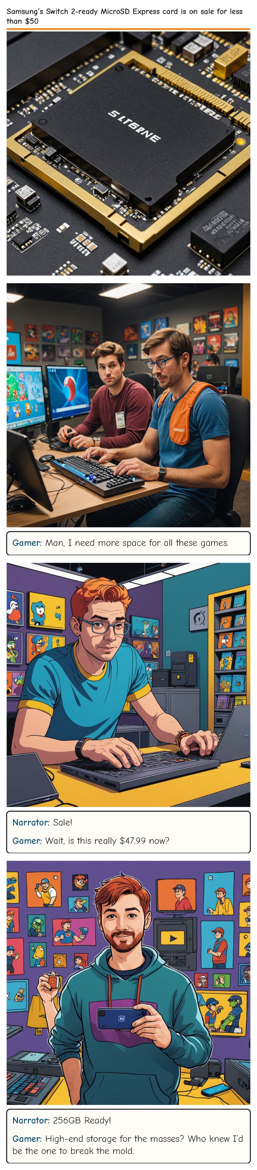Samsung’s Switch 2-ready MicroSD Express card is on sale for less than $50 — comic strip