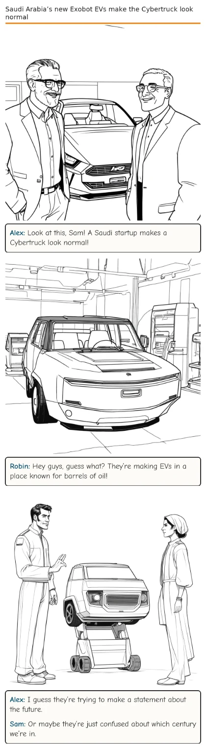 Saudi Arabia’s new Exobot EVs make the Cybertruck look normal