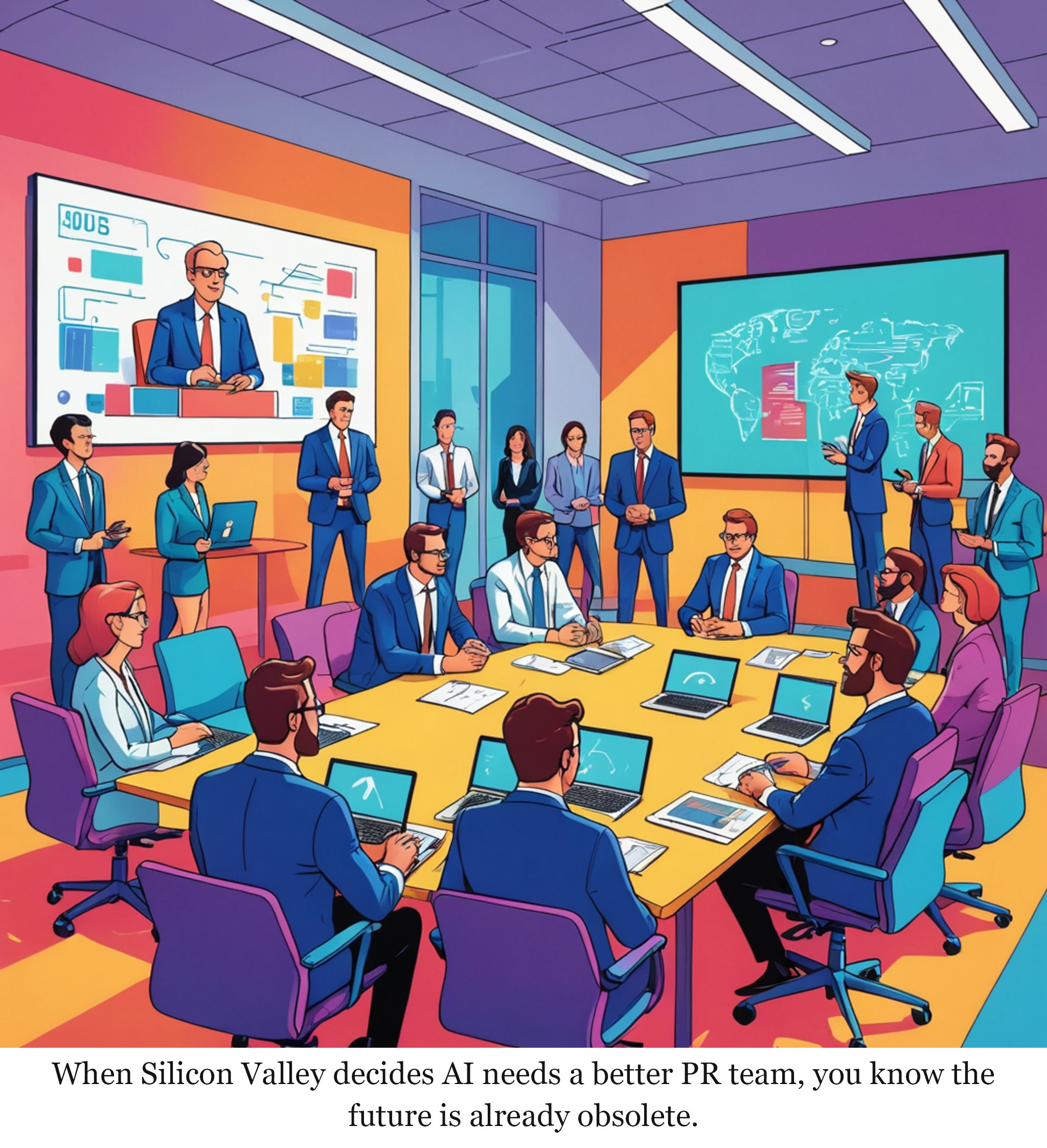 Silicon Valley is falling in line with Trump’s attempt to rename AI — one-panel cartoon