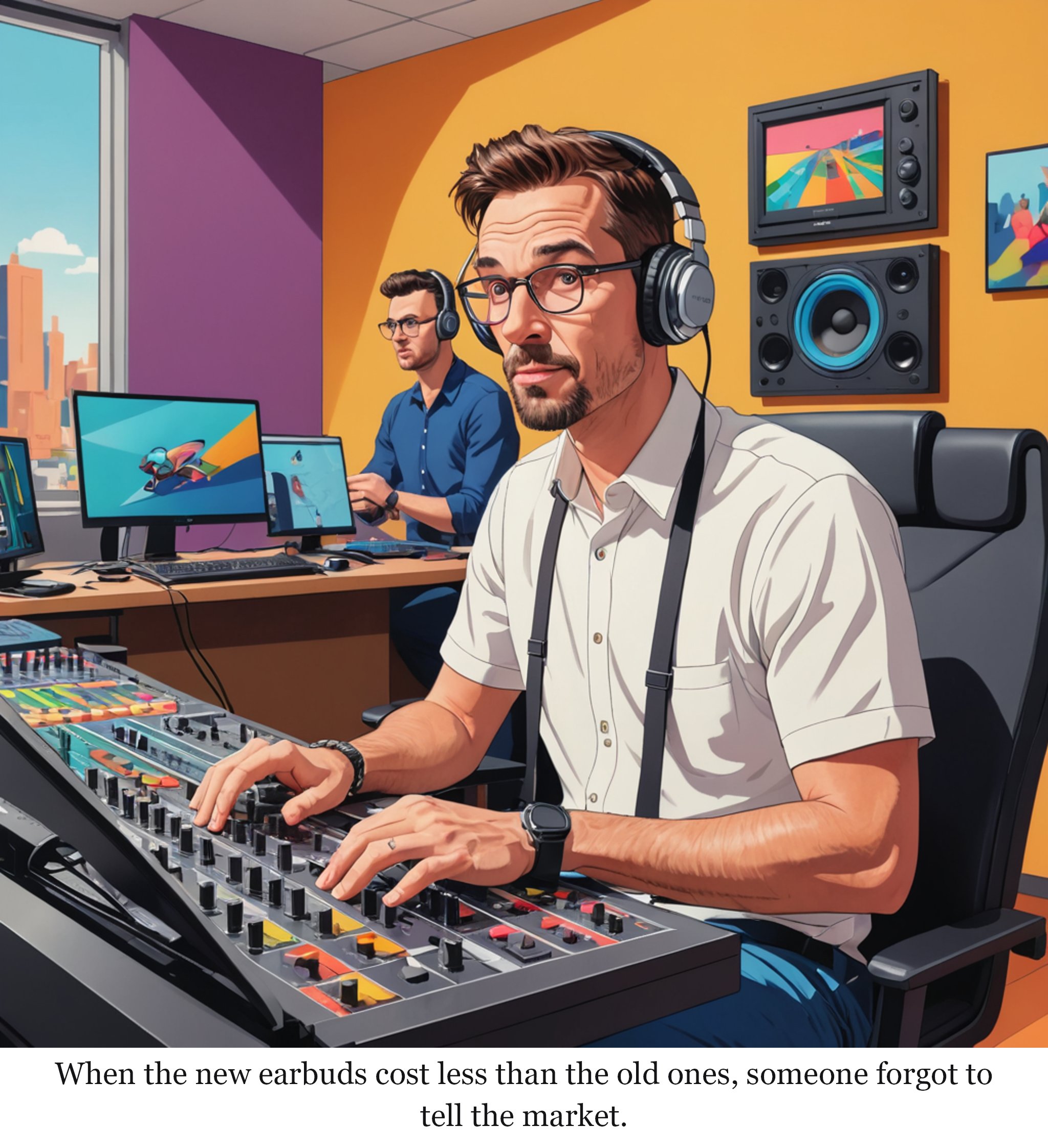 Sony’s best noise-canceling earbuds are nearly $100 off today only — one-panel cartoon