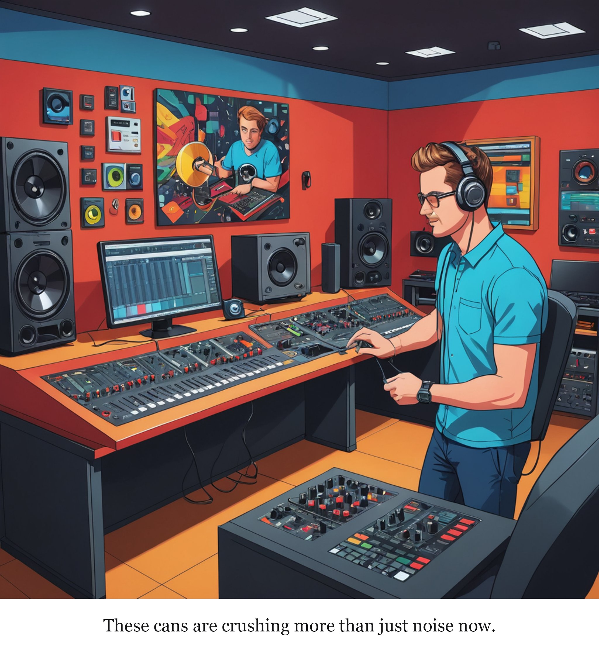 Soundcore’s latest noise-crushing headphones are on sale for a new low price — one-panel cartoon