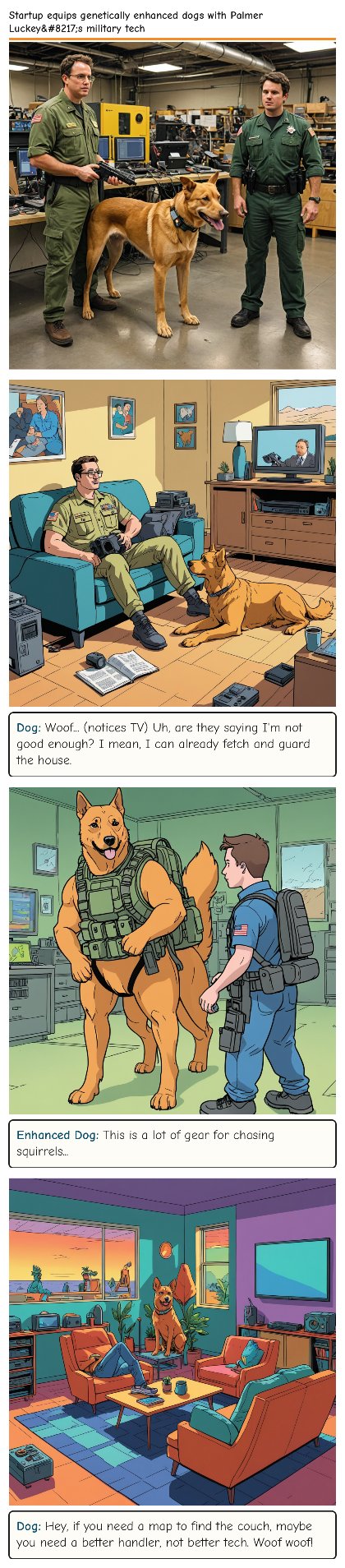 Startup equips genetically enhanced dogs with Palmer Luckey’s military tech
