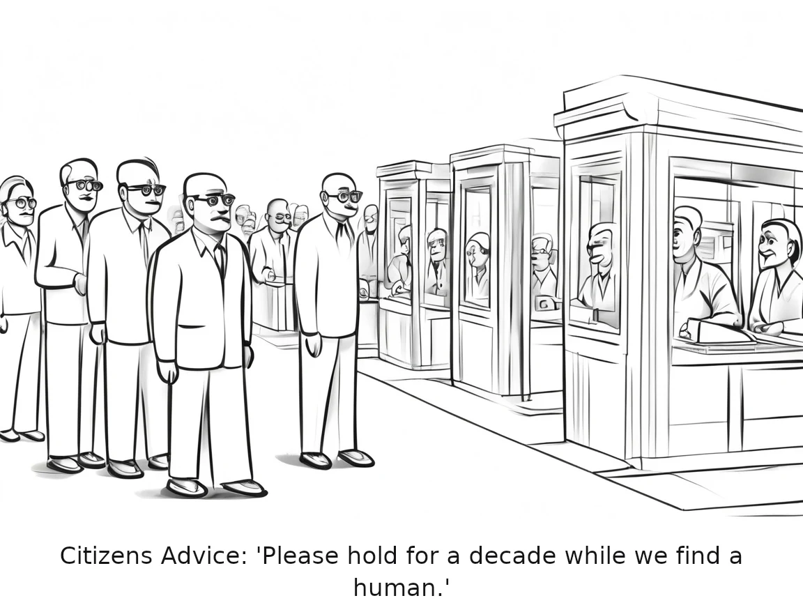 Citizens Advice: 'Please hold for a decade while we find a human.'