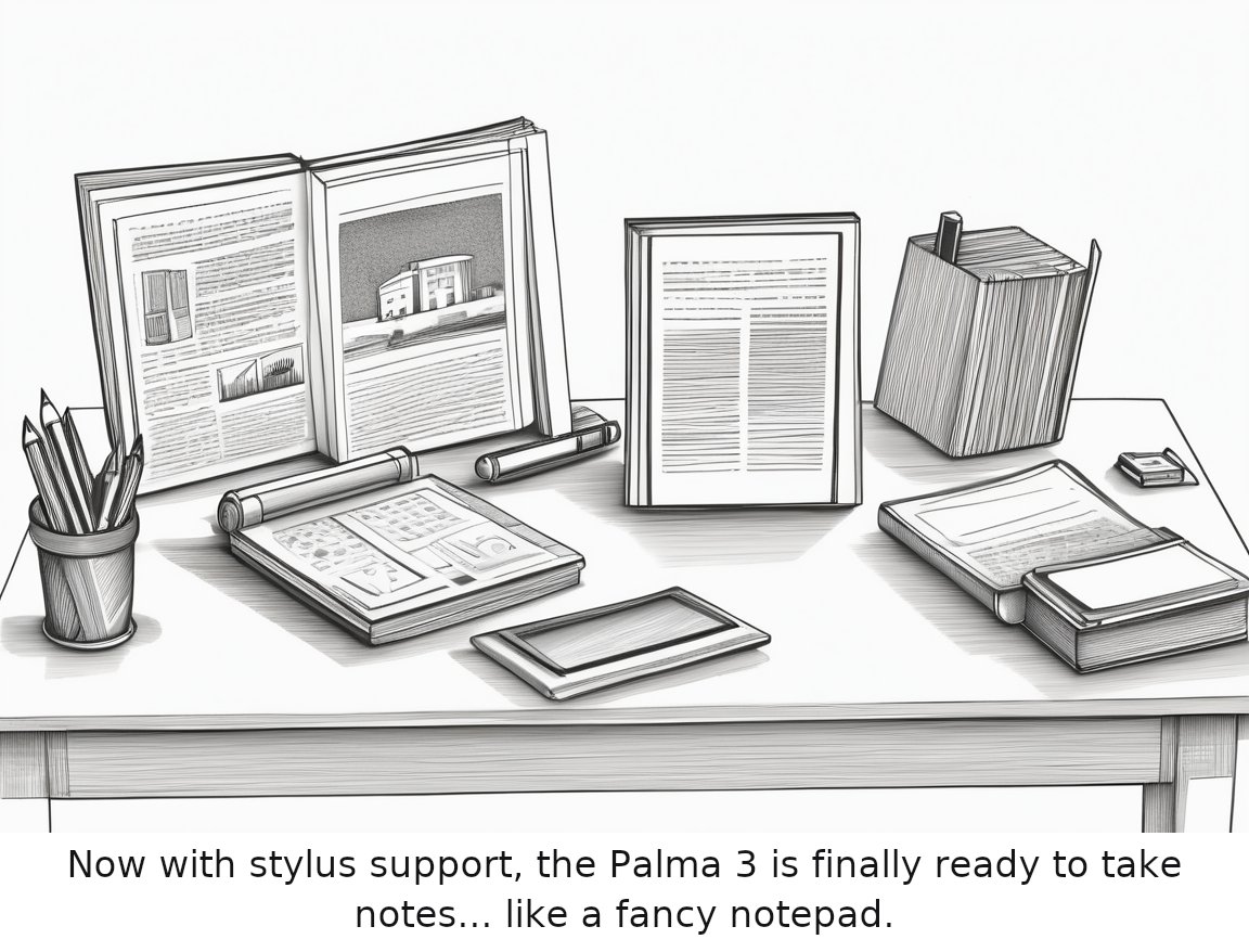 The Boox Palma 3 gets stylus support and a sleek redesign — one-panel cartoon