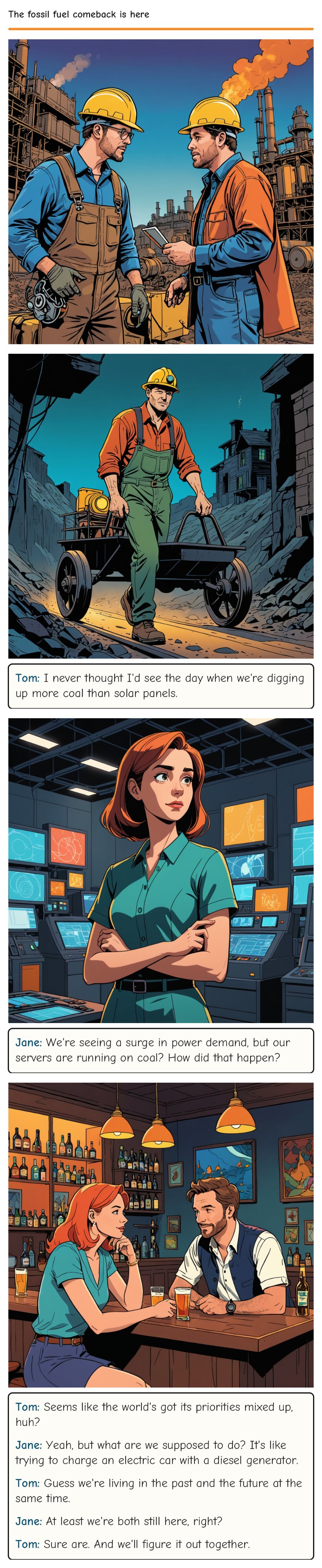The fossil fuel comeback is here — comic strip