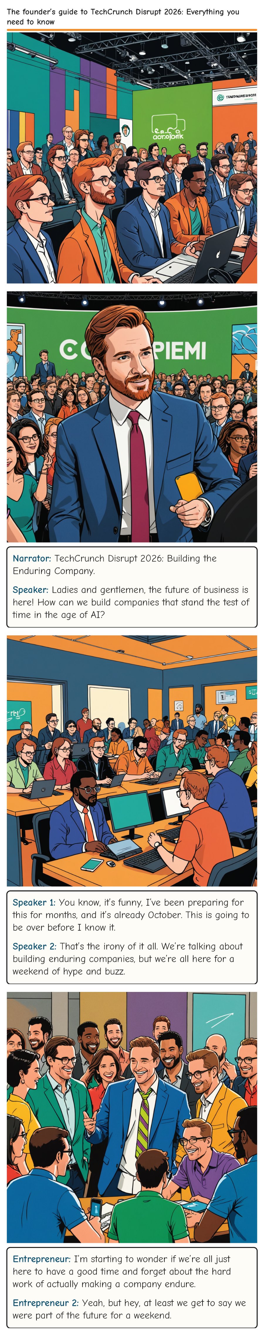 The founder’s guide to TechCrunch Disrupt 2026: Everything you need to know — comic strip
