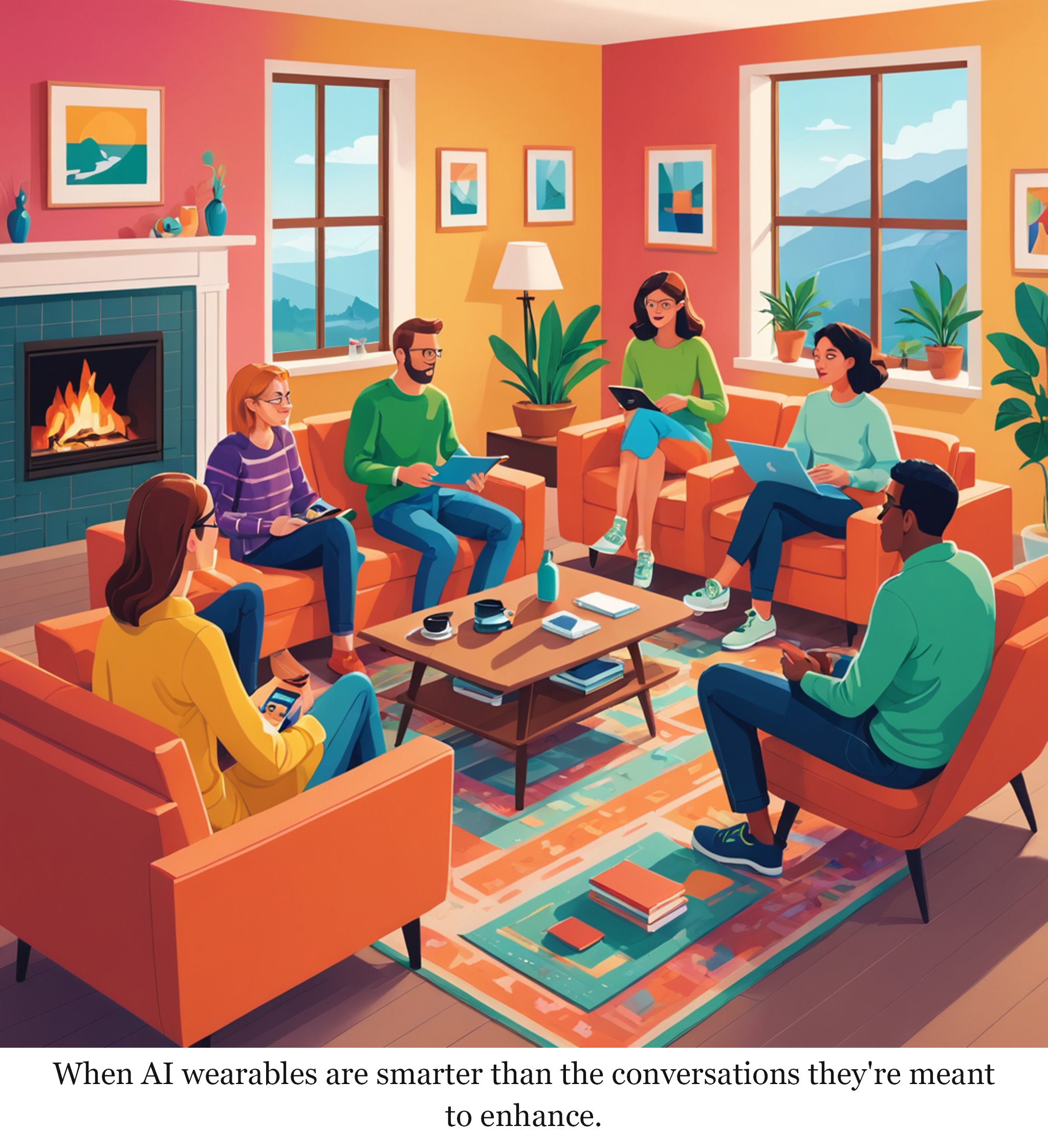 The hottest AI wearables and gadgets you should know about — one-panel cartoon