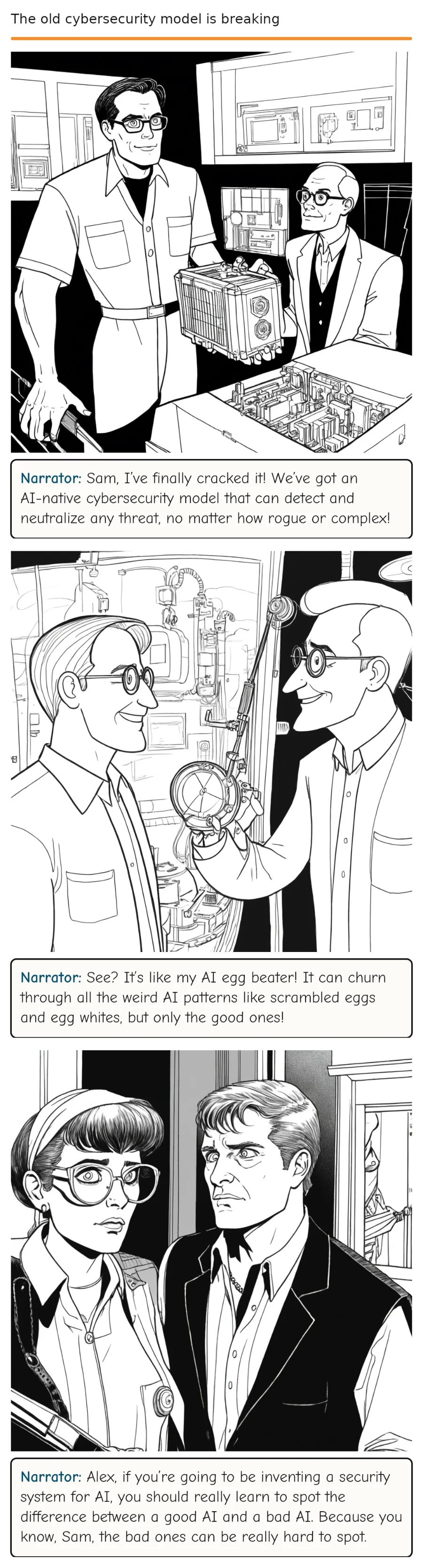 The old cybersecurity model is breaking — comic strip