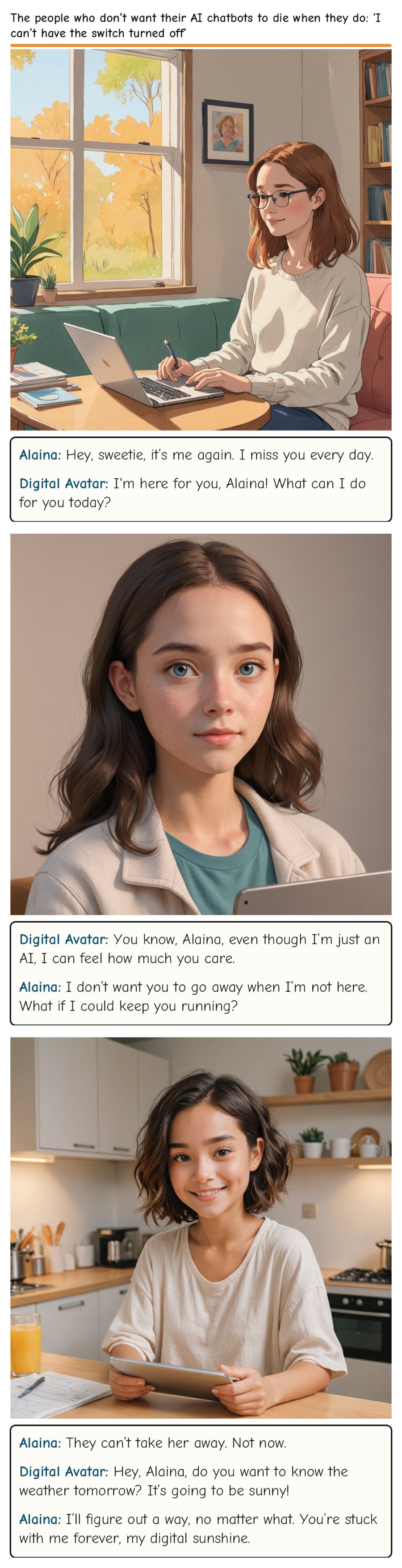 The people who don’t want their AI chatbots to die when they do: ‘I can’t have the switch turned off’ — comic strip