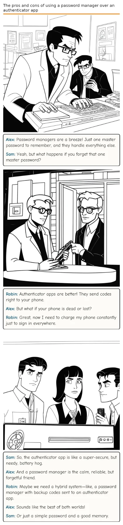 The pros and cons of using a password manager over an authenticator app
