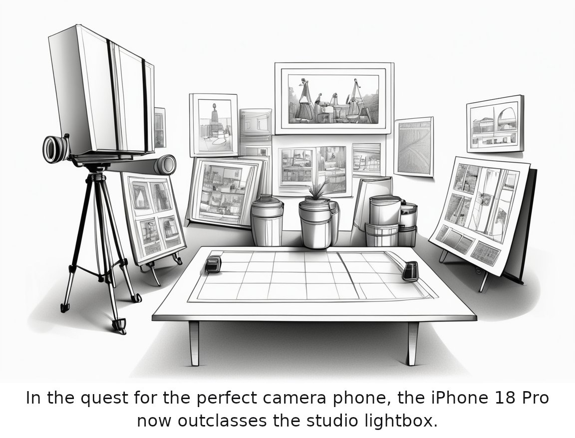 The real story of the iPhone 18 Pro’s camera — one-panel cartoon