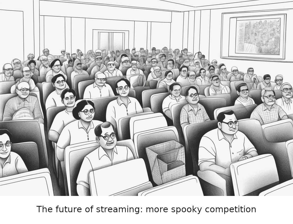 The streamers are fighting over Halloween — one-panel cartoon