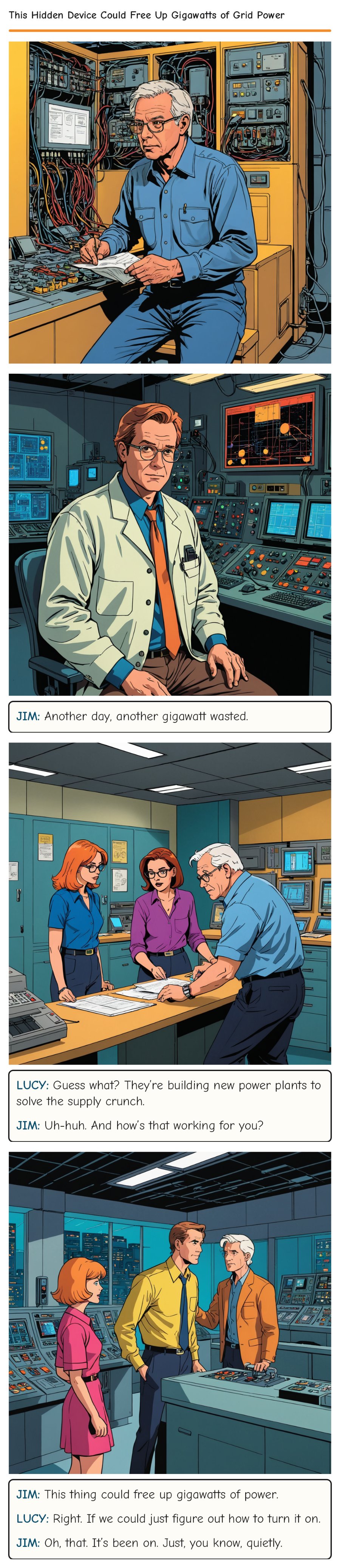 This Hidden Device Could Free Up Gigawatts of Grid Power — comic strip