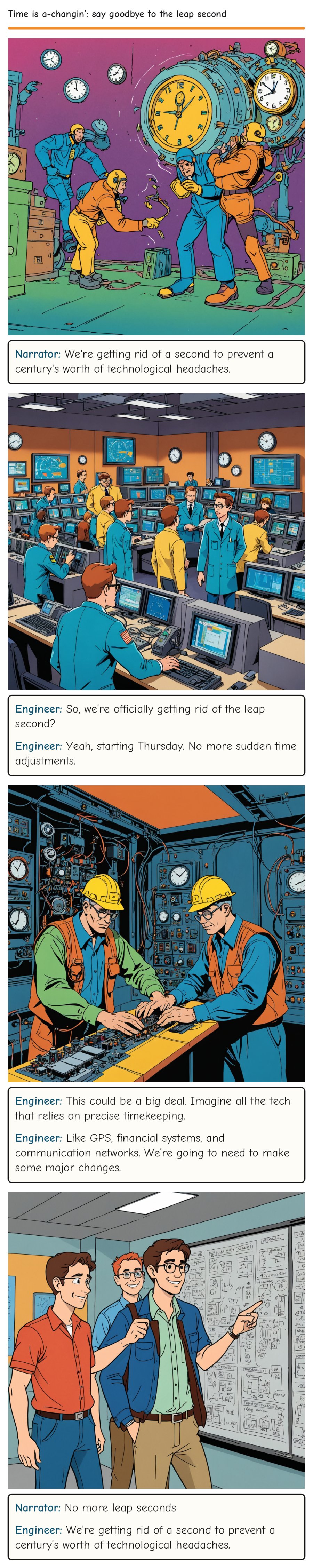 Time is a-changin’: say goodbye to the leap second — comic strip
