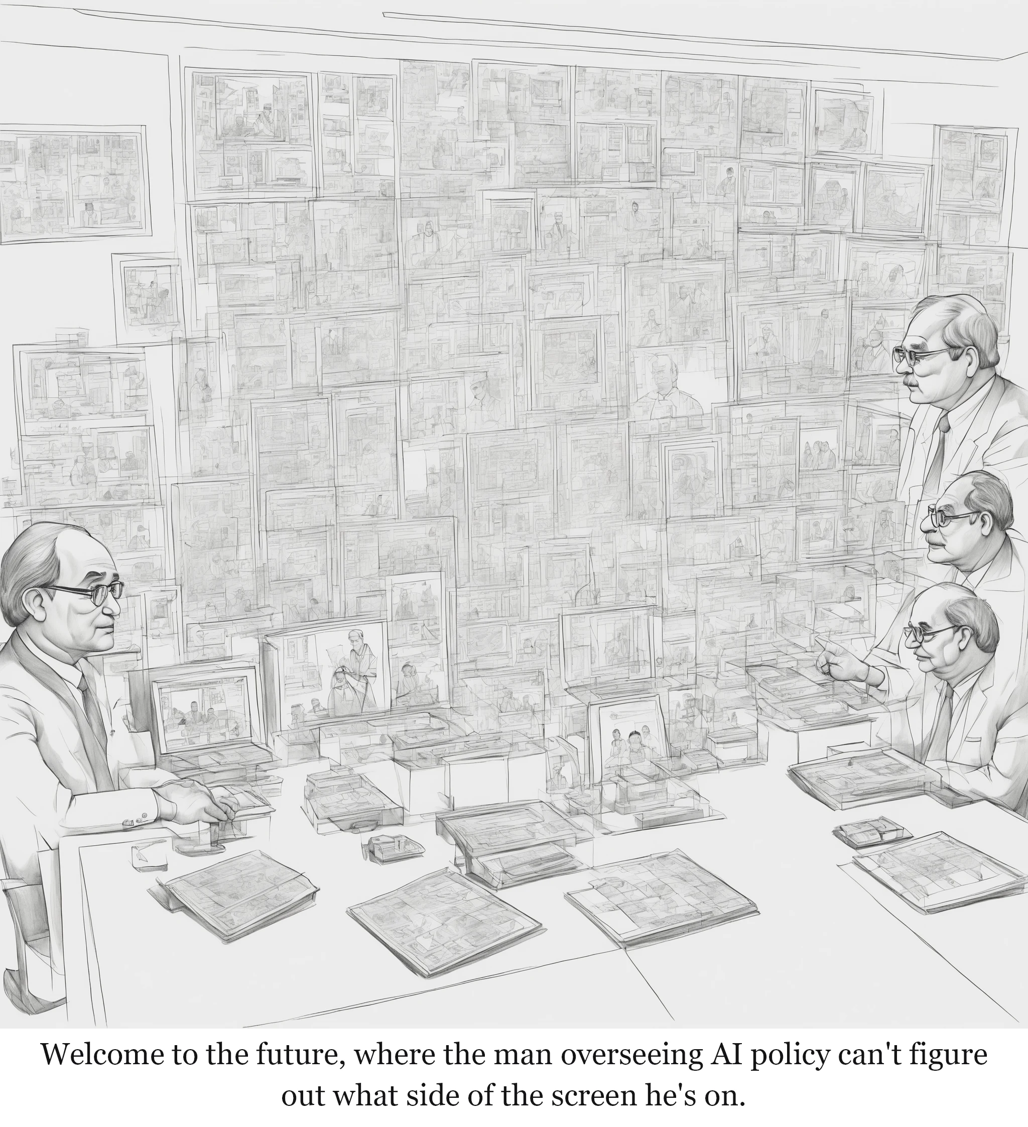 Welcome to the future, where the man overseeing AI policy can't figure out what side of the screen he's on.