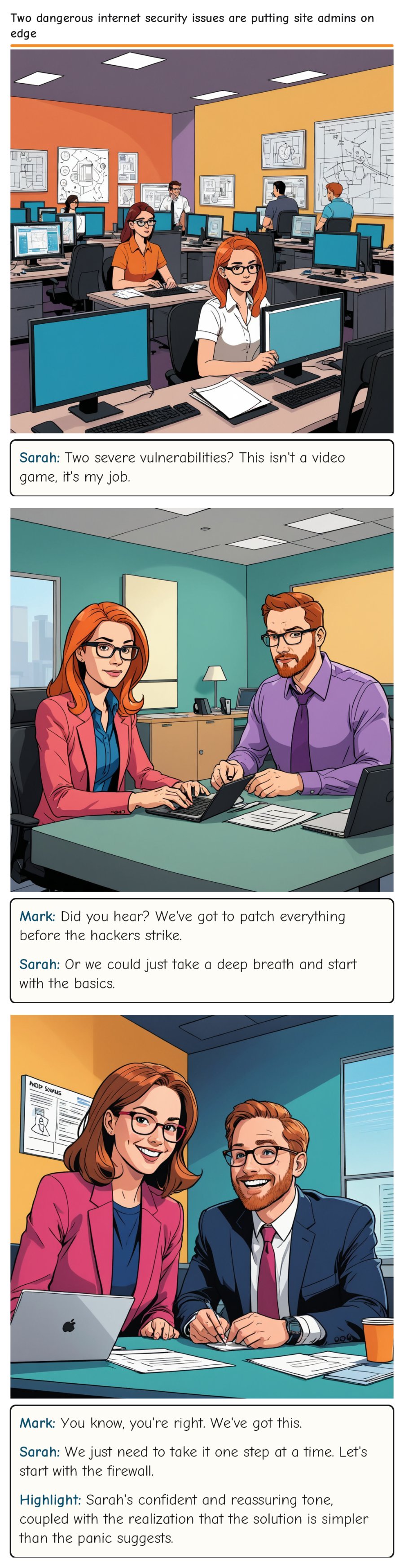 Two dangerous internet security issues are putting site admins on edge — comic strip