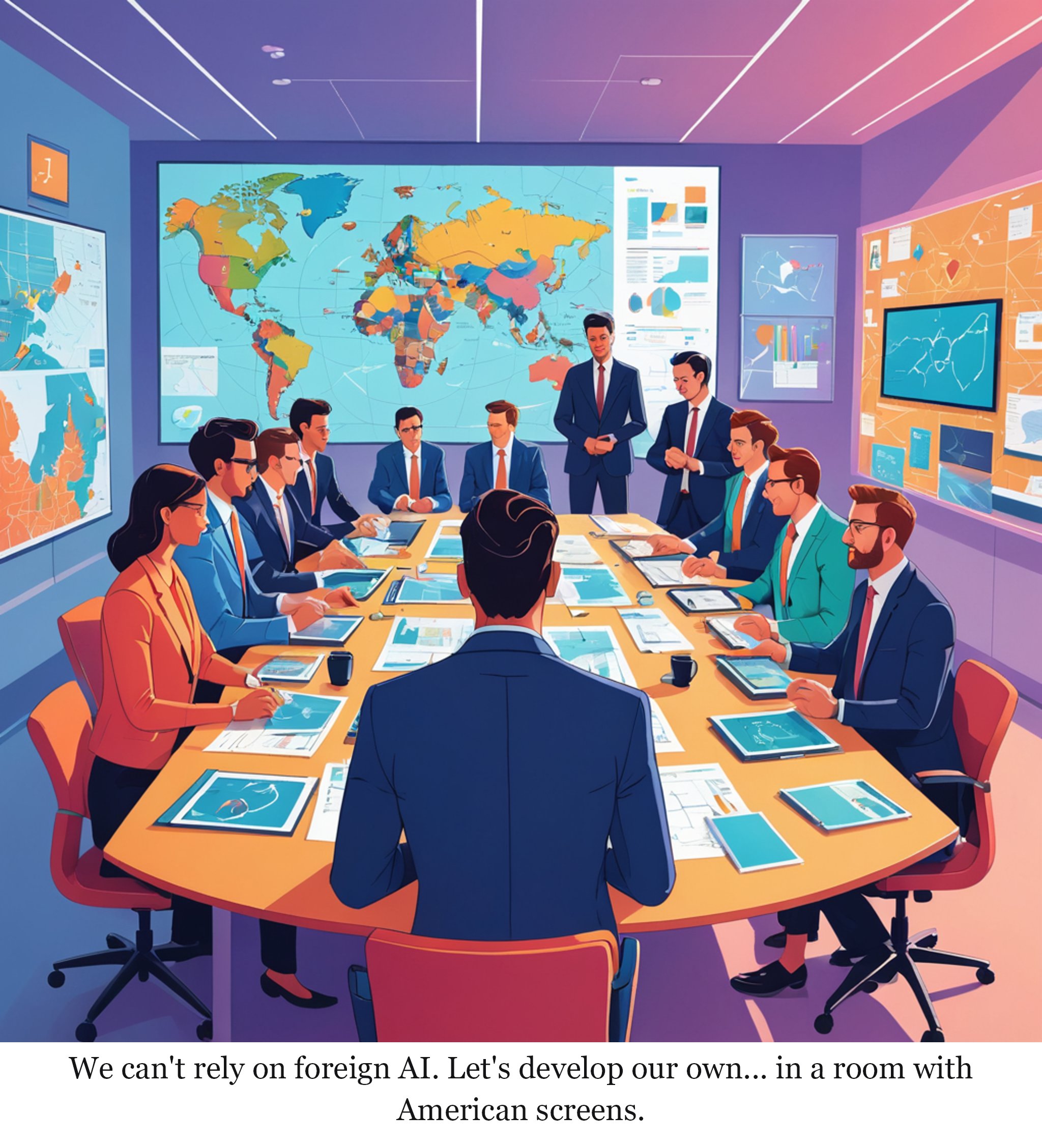 UK must not be beholden to foreign AI, says head of Alan Turing Institute — one-panel cartoon